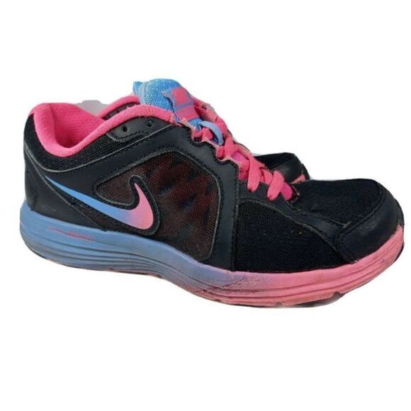 NIKE Dual Fusion ST 3 Women's Black/Pink/Blue Running‎ Shoe Size 7 669750-003. - Picture 1 of 12